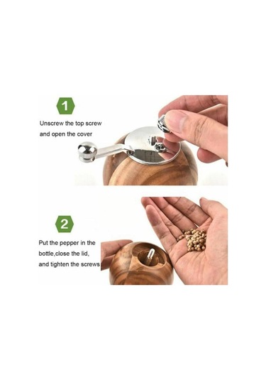 Manuel Başparmak Itme Tuz Biber Baharat Sosu Öğütücü Değirmen Çalkalayıcılar Mutfak Gereçleri El Yapımı Kullanışlı Manuel Baharat Değirmeni