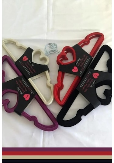 10 Adet Premium Kadife Pantolon Elbise Askısı Yüksek Kalite Siyah Mh01 Siyah