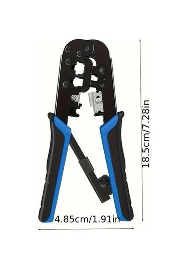 Besthome1 Dream011 Mavi Rj45 Kıvırma Takımı 20 Adet Rj45 Konnektör Test Cihazı Ve Kapak Kesme Soyma Aleti Ethernet Kıvırma