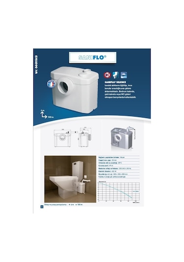 Saniflo - Wc Fos.Tahliye Cihazı - 12 Lt