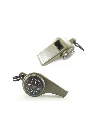 Çok Fonksiyonlu Düdük Pusula Kamp Termometre Acil Survival Dişli Düdük Tdrtr