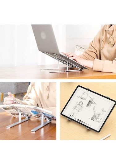Alüminyum Katlanabilir Ayarlı Dizüstü Laptop Notebook Stand