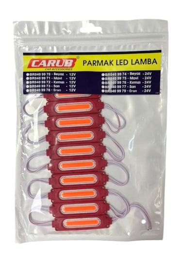 Parmak Lamba Cob Led Kırmızı 24v 10'lu Br 040 99 76