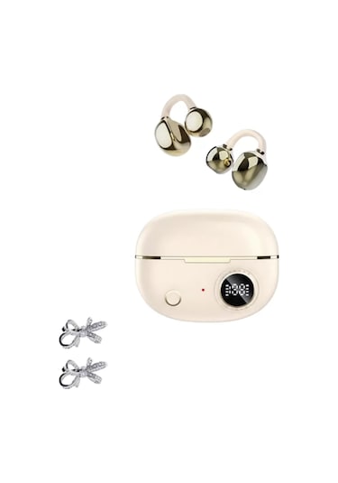 Handsfree Kablosuz Bluetooth Kulaklık Kristal Net Ses 2 Kurdele Küpe Hediyeli
