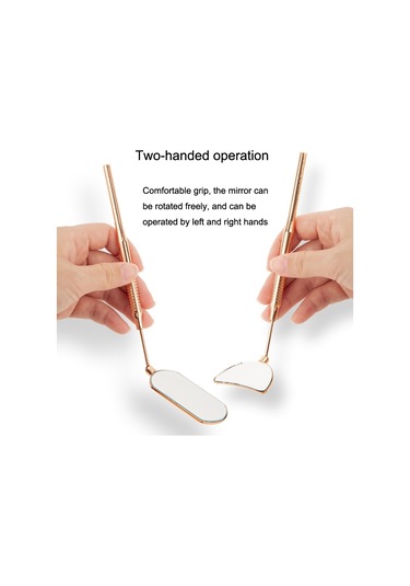 Sones Paslanmaz Çelik Döner Uzatma Kirpik İnceleme Aynası, Stil: Kare Pembe