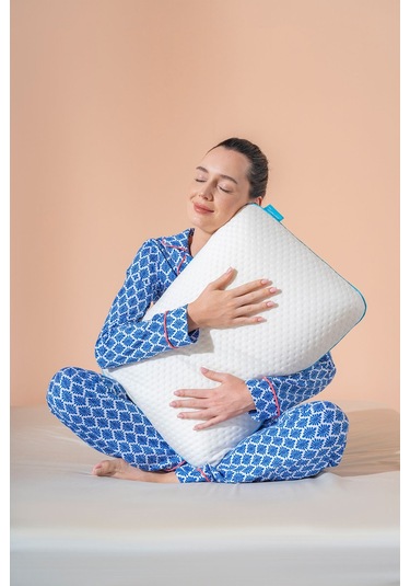 Ortopedik Visco Yastık Yüksek Klasik Yastık 60 40 15 Cm Beyaz