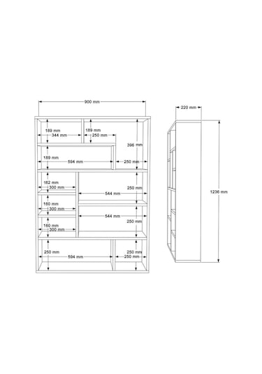 Keemon Kitaplık 124cm Beyaz Kee1-w Beyaz