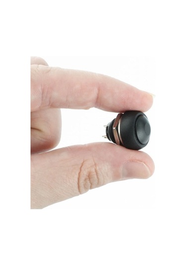 12mm Pbs-33b 2 Pin Push Buton Siyah On Off 1a 250v Mini Yuvarlak Su Geçirmez Anahtar Momentary