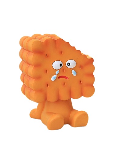 Ganzhoushop Yaratıcı Bisküvi Şeklinde Kalemlik Kare Yuvarlak Şekil Karikatür Masa Kırtasiye Düzenleyicileri Ofis Malzemeleri Ve Dekorları İçin Kare