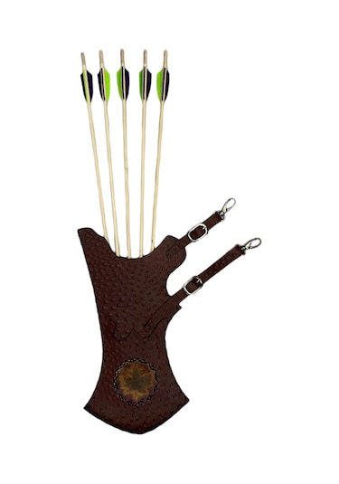 Gerçek Deri Ok Çantası - Tirkeş - Geleneksel Okçuluk Tirkeş