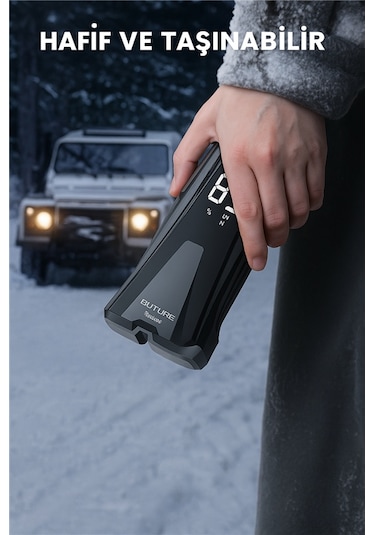 Buture BETA02 2500A 21800mah Taşınabilir Akü Takviye Kiti (Çanta + Led Lamba + Powerbank)