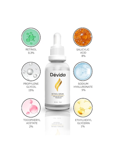 Devida Yaşlanma ve Kırışıklık Karşıtı Göz Çevresi Retinol Serum 30 ML