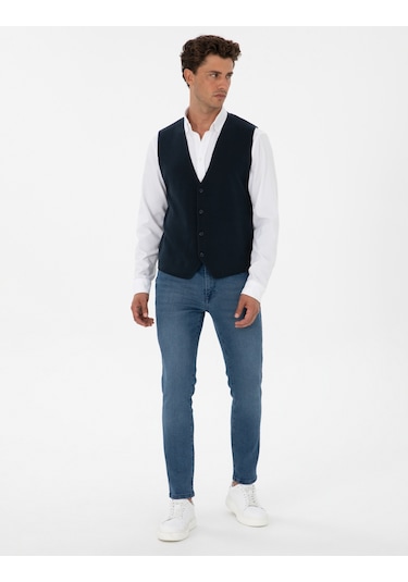 Pierre Cardin Erkek Lacivert Yelek Triko 50317313-vr033 Lacivert