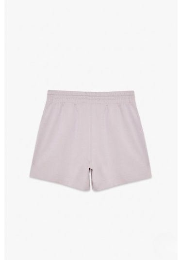 Soft&Basic Kadın Rahat Kalıp Cepli Beli Lastikli Kısa Paça Mavi Şort Pembe