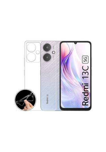 Prolysus Xiaomi Redmi 13c Kılıf Kamera Korumalı Şeffaf Yumuşak Silikon Kılıf