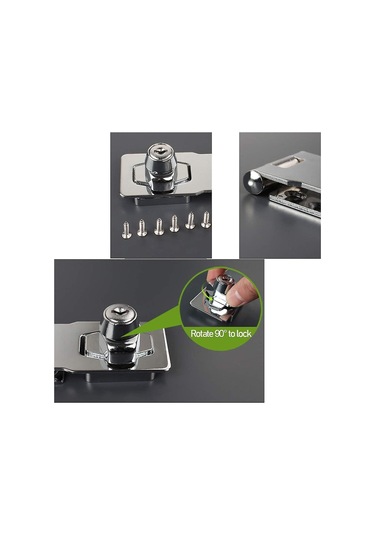 Güvenlik Kilidi Kilitlenebilir Güvenlik Kilidi Kapı Kilidi Tokalı Cihaz Kapılar İçin Anahtarlı Dolap Kilidi Ahşap Kutu Garaj Kapısı