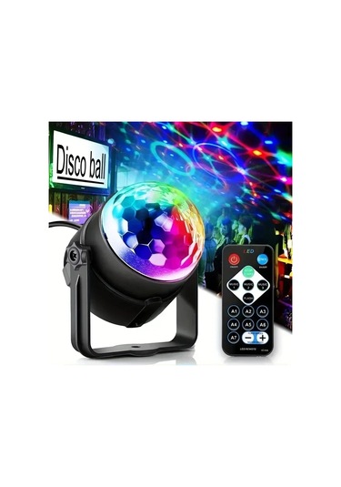 Treasure Led Sahne Disko Işığı Dönen Dj Topu Strobe Uzaktan Ses