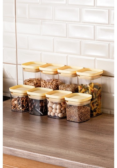 Emsan Arya 8'li Saklama Kabı Kare Sarı