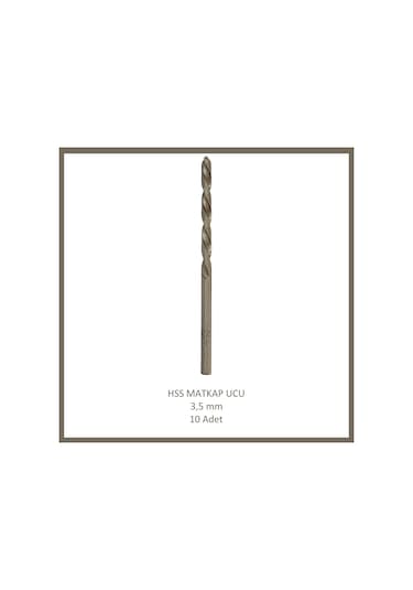 Hss Matkap Ucu 3,5 Mm, Metal, Ahşap, Plastik İçin 10 Adet