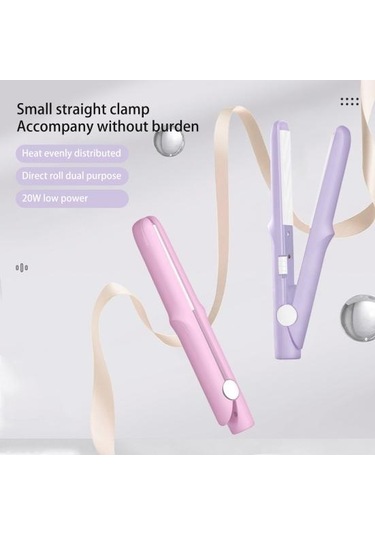 Beyaz Mini Bukle Makinesi Saç Düzleştirici Taşınabilir Çok Fonksiyonlu Seramik Hızlı Is Saç Bigudi Saç Şekillendirme Seti 56659649