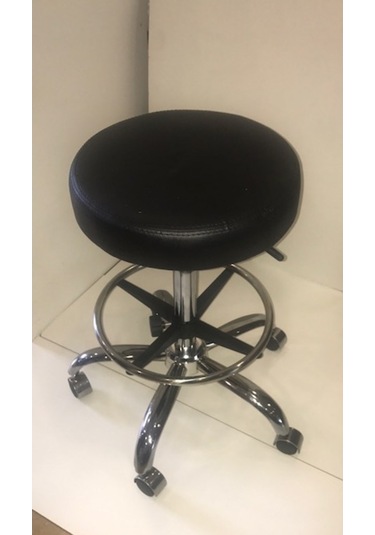 xDekofis Bar TaburexYüksek Oturak Amortisörlü Tekerlekli Krom