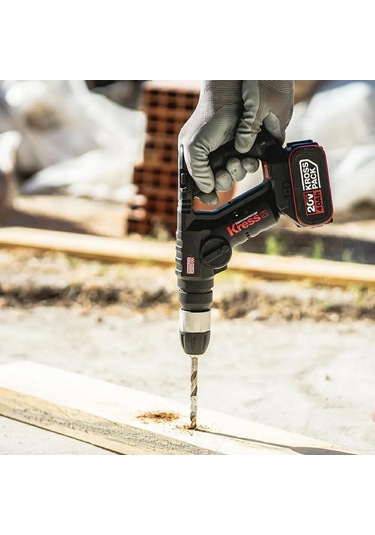 Kress KUC50.91 20V Kömürsüz 1.7J Profesyonel Sds-Plus Pnömatik Şarjlı Matkap + 10 MM Mandren Akü Dahil Değildir