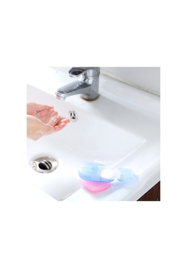 Geeksen Seyahat İçin Tek Kullanımlık Sabun Kağıdı Kutulu - 20 Adet Mini Sabun Parçacığı, El Yıkama, Temiz Ve Hijyenik, Hafif Ve Taşınabilir, Mor Mor