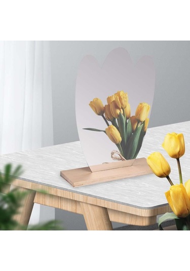 Suntek Düzensiz Estetik Akrilik Makyaj Aynası Çerçevesiz 19 Bej