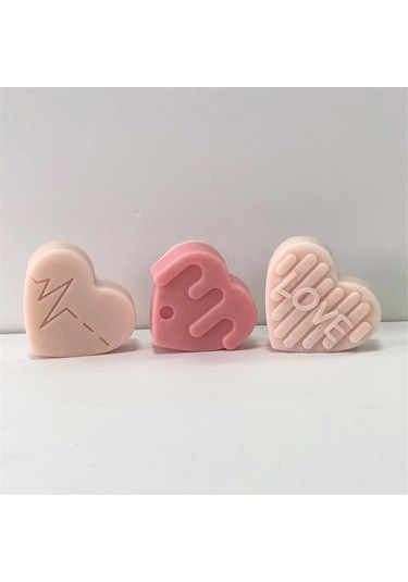 Gildedwill Aşk Kalp Çikolata Silikon Kalıp Şeker Bisküvi Kalıbı Aşk Buz Tepsisi Pişirme Aracı Hediye Aşk Fondan Kek Mum Kalıbı