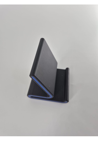 Şık Tasarımlı Telefon Standı, Masaüstü Uyumlu, 3d Baskı, Siyah
