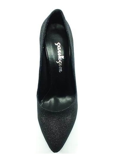 Çarıkçım Stiletto Kadın Ayakkabı Siyah-Simli 61 700