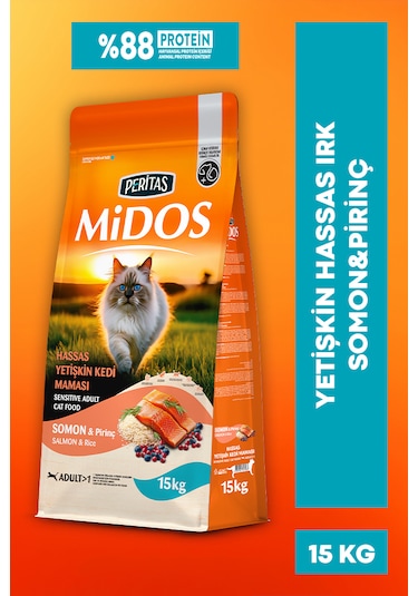 Somon Ve Pirinçli Yetişkin Kedi Maması Sensitive 15kg