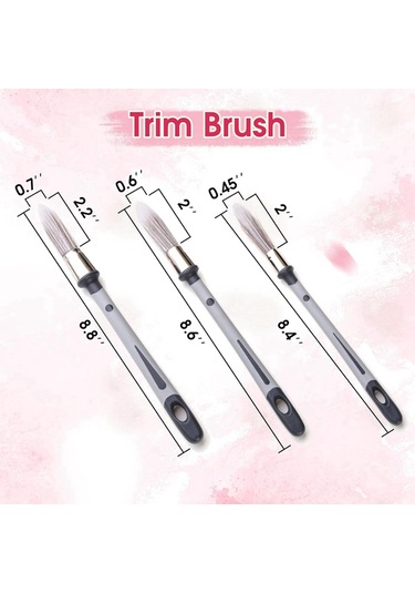 Xurunkeji Adet Küçük Boya Fırçası, Duvarlar, Rötuşlar, Süpürgelikler Ve Ev Duvar Köşeleri İçin Boya Fırçaları