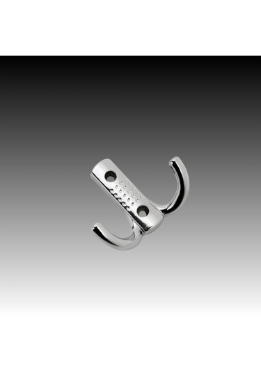 Noktalı Metal Askı Şık Portmanto Askılık Dolap Mobilya Askısı Vidalar Dahil Krom