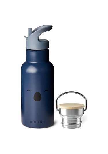 Nuuroo Bertil Pipetli Paslanmaz Çelik Termos Koala Black Iris Lacivert 350 Ml