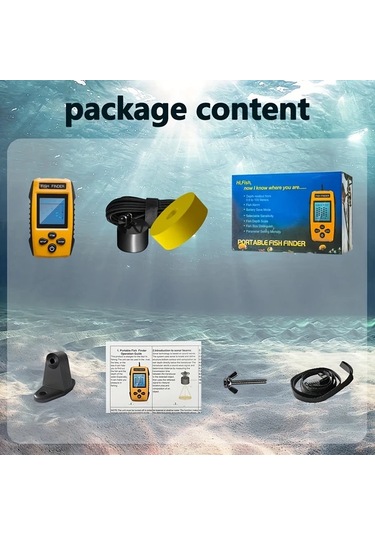 Willowhaven Tl88 Sarı Kablolu Portatif Sonar Balık Bulucu 45 Derece Derinlik Sensörü Göl Ve Deniz Balıkçılığı İçin