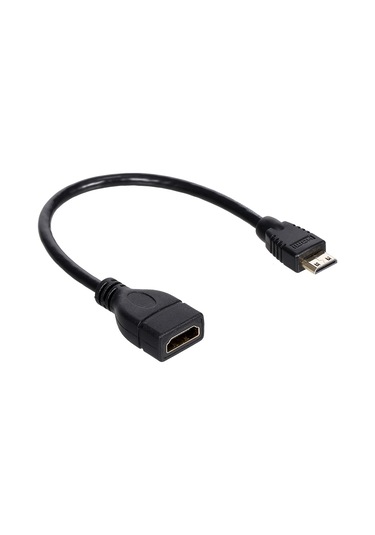 Youtek Mini Hdmı Ertension Kablosu Erkek'den Dişeye - 1080p, Altın Kaplı, 23cm - Kamera, Tablet, Tv, Projeksiyon Uyumlu