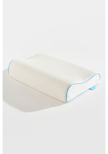 Visco Çift Boyun Destekli Ortopedik Visko Yastık - 60x40x12/10cm Beyaz