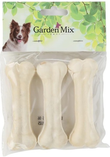 Gardenmix Press Sütlü Deri Köpek Çiğneme Kemiği 10 Cm 3 Adet