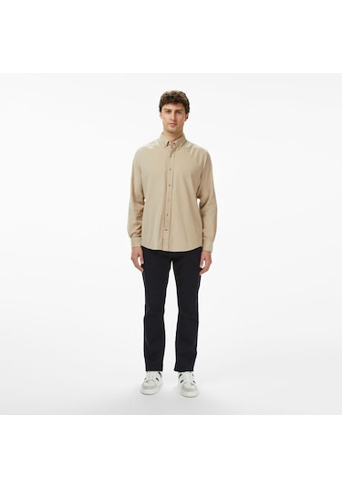 Nautica Erkek Bej Classic Fit Gömlek Düz W57424t Bej