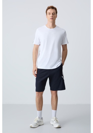 Tommy Life Lacivert Pamuklu Kalın Yumuşak Dokulu Standart Fit Basic Erkek Şort - 81281 Lacivert