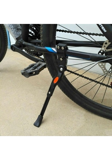 Pazly 1pc Ayarlanabilir Bisiklet Yan Kickstand Kiti, Yol Ve Dağ Bisikleti İçin, Alüminyum Alaşım, Siyah, Uzunluk 34.5-40cm, 24-27 Tekerlek Siyah