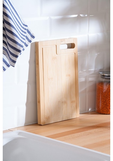 Acar Bambu Kesme Tahtası - 30 Cm Krem