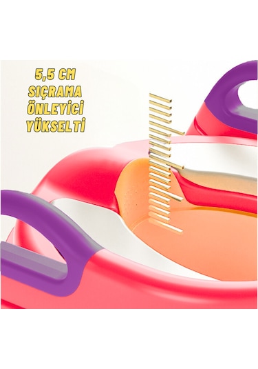 Çocuk Tuvalet Eğitimi Katlanır Klozet Adaptörü ve Lazımlık Pembe