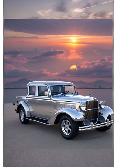 Gümüş Gri Araba Kanvas Tablo Ev Duvar Salon Galeri Dekarasyon Süsü Ölçü Seçiniz