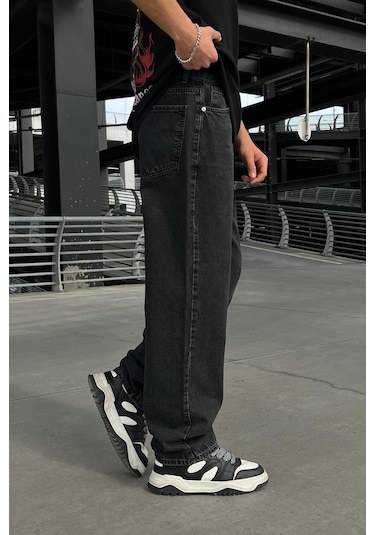 Flaw Basic Baggy Jean Antrasit Antrasit