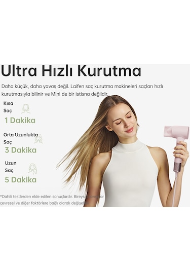 Laifen Mini Saç Kurutma Makinesi - Pembe