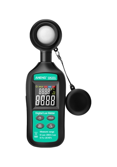 Aneng Gn201 Mini Dijital Lux Metre 0-20,0000 Dijital Aydınlık Işık Ölçer Evler İçin Lcd Ekran Tarım Depoları Çiftlikler