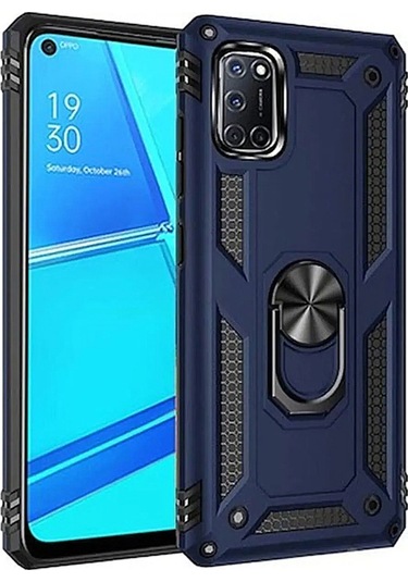 Oppo A72 Yüzüklü Standlı Tank Zırh Silikon Kılıf