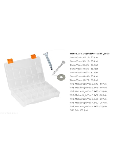 Sunta Vidası Matkap Uçlu Vida Set 695 Adet